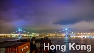 Mega Container Ship Ping Hong Kong To China - 4K Timelapse Life At Sea