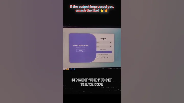 🔐 Animated Login & Register Form | HTML CSS JavaScript #webdevelopment #coding #htmlcssjavascript