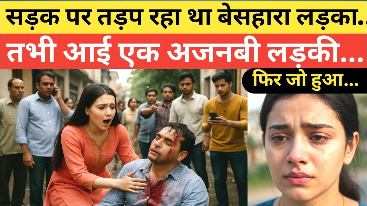 सड़क पर तड़प रहा था बेसहारा लड़का… तभी आई एक अजनबी लड़की , फिर जो हुआ | Emotional story 