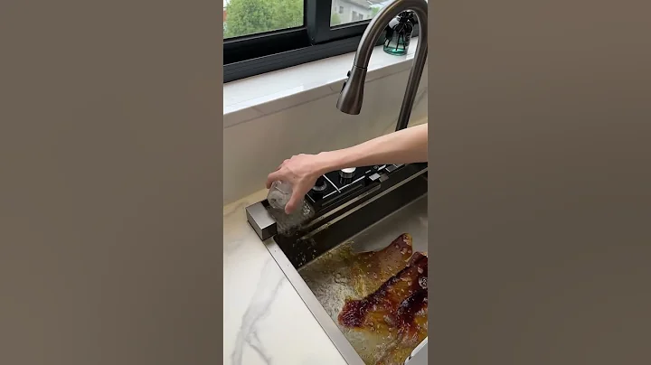 NIAGARA | Workstation Kitchen Sink Kit With Digital Temperature Display & Lighting Waterfall Faucet