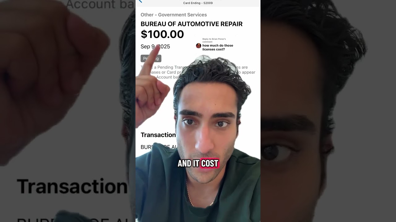 Here’s how much I paid to get the licensing for a students Smog station 🤝