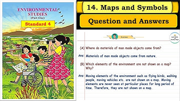 Maps and Symbols | Question Answers | std 4 | lesson 14 | EVS Part  1 | Maharashtra State Board