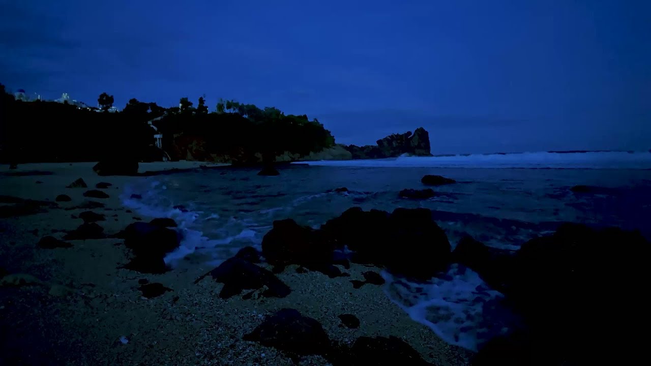Waves Sing You To Sleep | Deep Ocean Sounds | Black Screen Night Waves 10 Hours