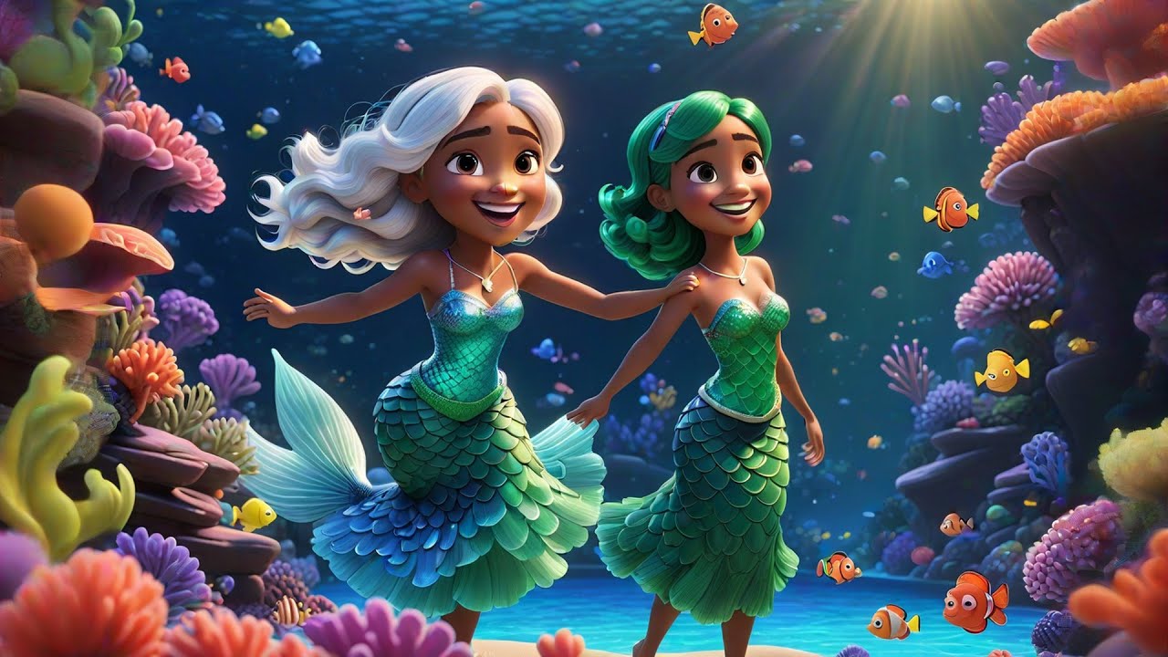 Four Little Mermaids Sing Under Sea | Ocean Song for Kids | Nursery Rhymes and Magical Baby Songs