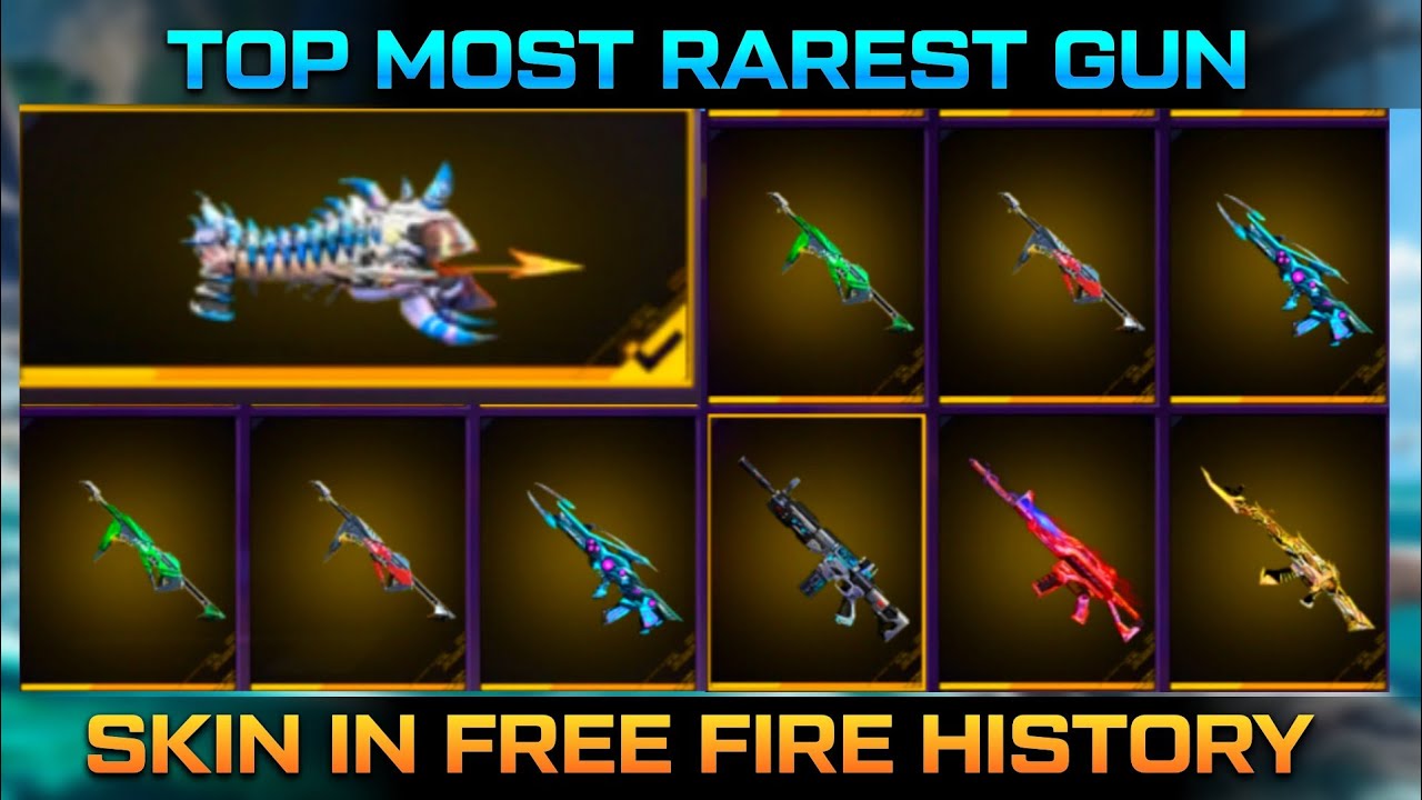 Top Most Rarest Gun Skins In Free Fire History 💀 