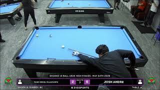 MARC DENIEL VILLAFUERTE vs JOSH ANDRE - SNOOK-D - TABLE 14 | EvoSports