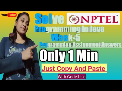 NPTEL Programming In Java Week-5 Programming Assignment Answers |With Code Link |#Learnwithsupriya|