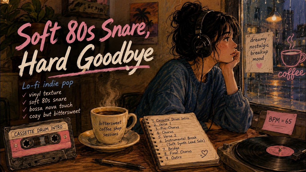 Soft 80s Snare, Hard Goodbye 🌙 | Nostalgic Lo-Fi Indie Pop