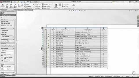 SolidWorks - Bill of Materials (BOM) & Balloons