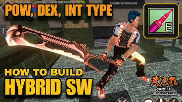 RAN Mobile: Th Master Class - POW, DEX, INT TYPE BUILD SWORDSMAN (HOW TO BUILD HYBRID SW?)