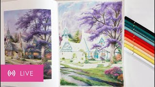 (11/13) Back to coloring the Clocktower Cottage in Posh: Thomas Kinkade | Live