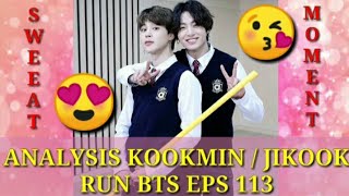 ANALYSIS MOMENT KOOKMIN / JIKOOK RUN BTS EPS 113 ( ENGSUB / INDO SUB )#MOMENTJIKOOKRUN113