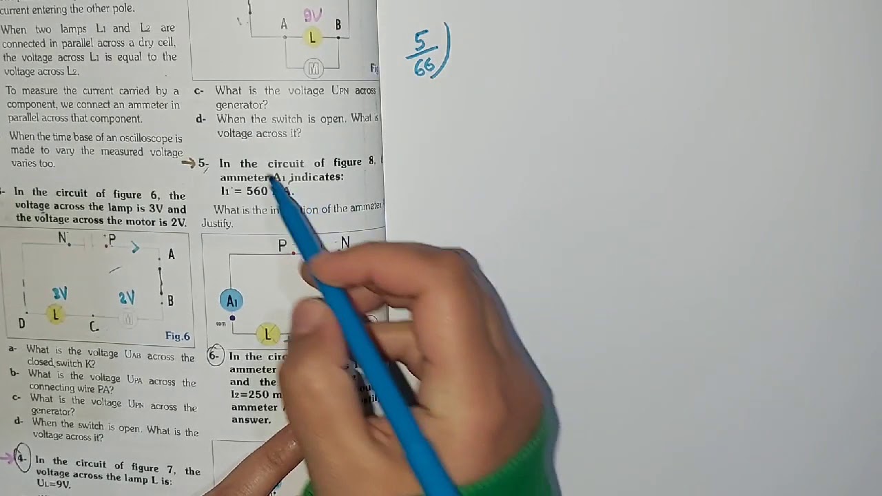 DC Voltage Ex.5 Pg.66 #grade9 #physics #lebanon #uniqueness - YouTube