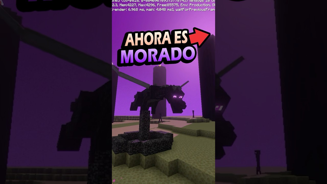 El END ahora es MORADO #minecraft
