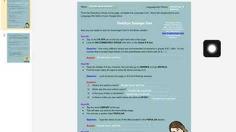 How to Submit StudySync Scavenger Hunt