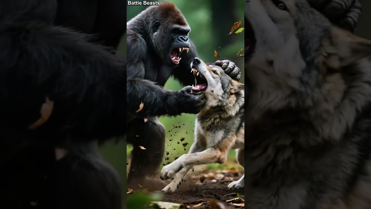 GORILLA vs Lone WOLF | Epic Jungle Showdown 