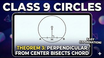 Class 9 Circles | Theorem 9.3 Proof: Perpendicular From Center Bisects the Chord