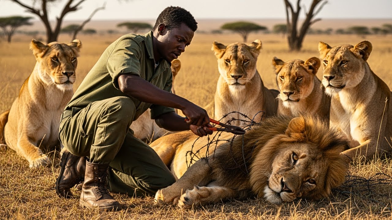 Man Saves a Lion From Barbed Wire — What the Lion Did Next Shocked Everyone