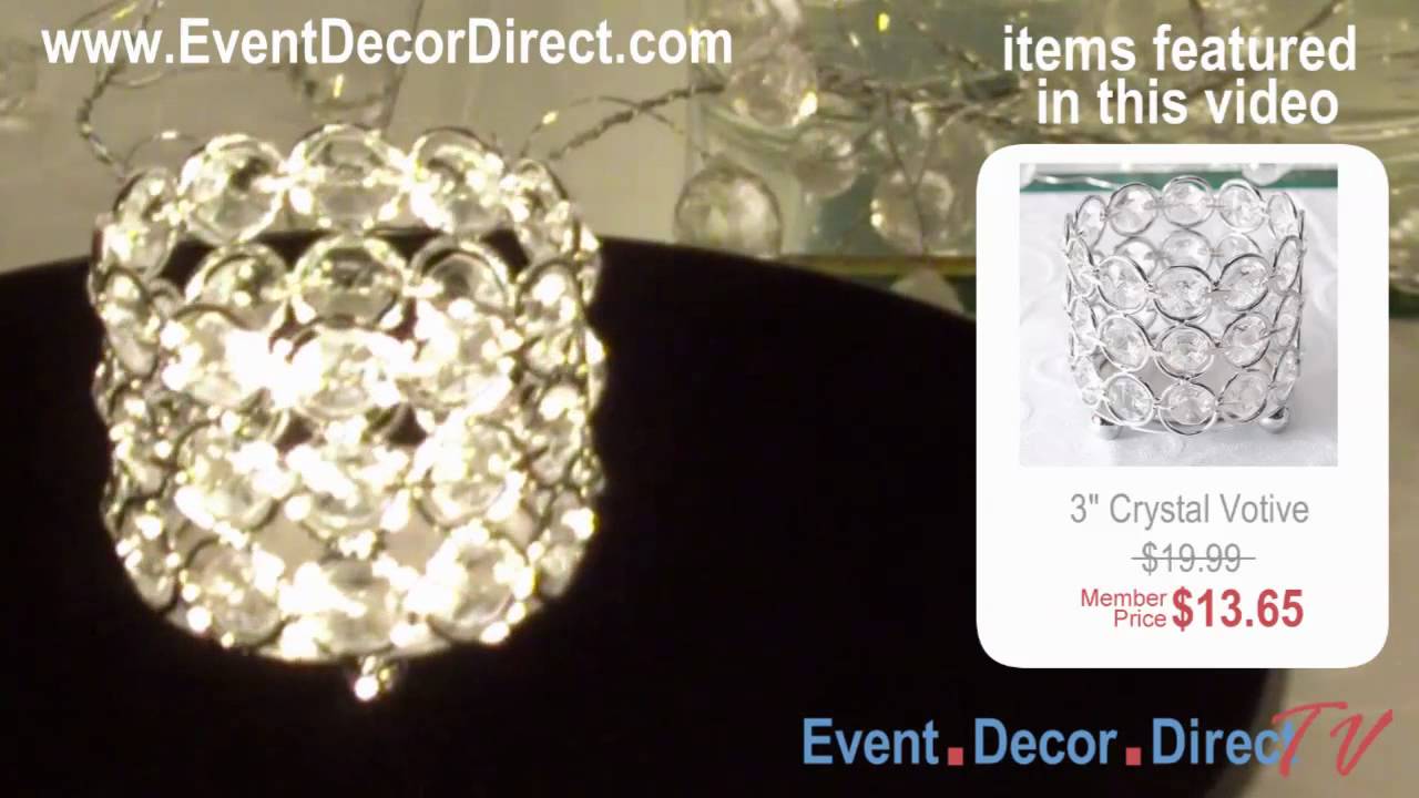 Event Decor Direct TV - Elegant 3" Crystal Votive for Candles, Guest Tables, Centerpieces & More