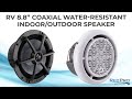RV 8.8" Coaxial Water-Resistant Indoor/Outdoor Speaker
