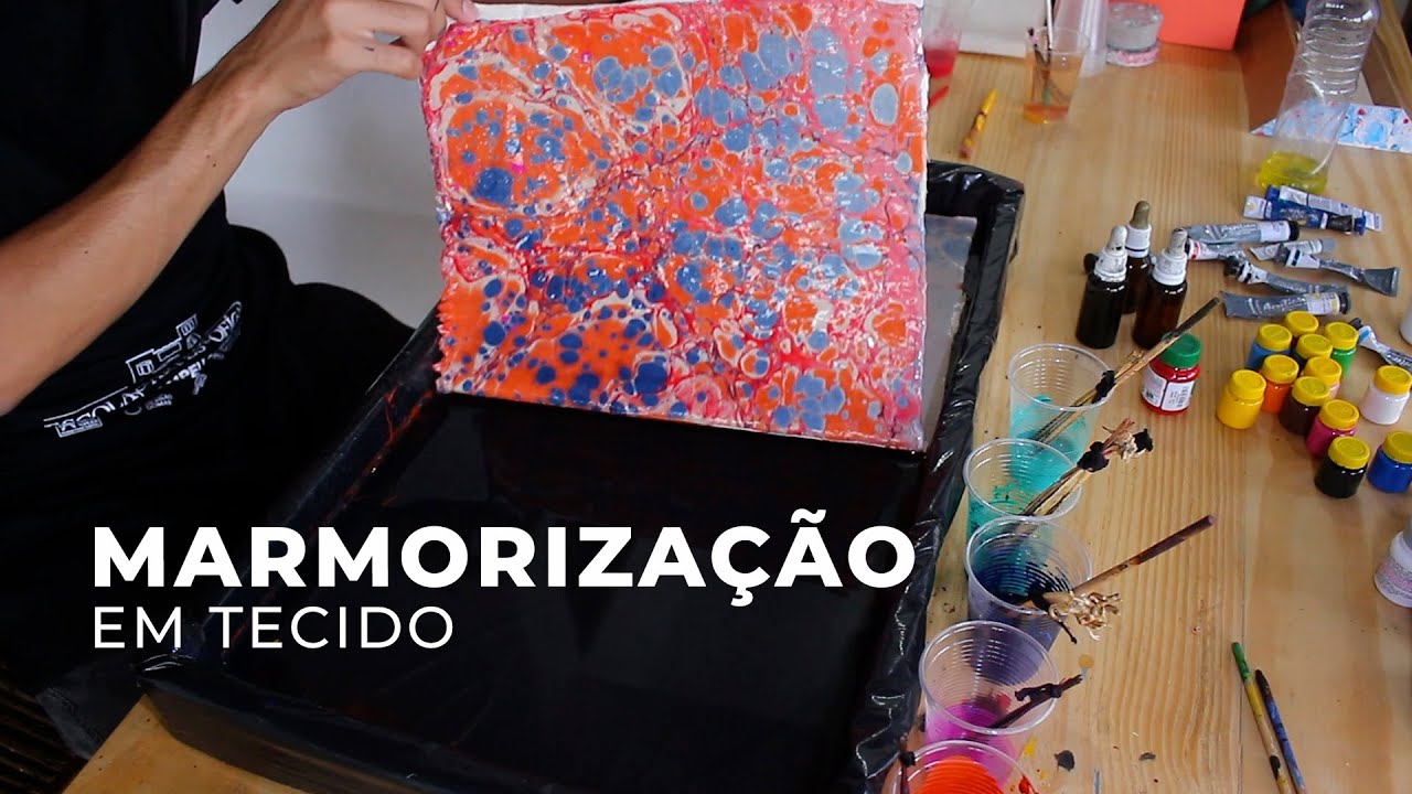 Marmorização em Tecido | Fabric Marbling