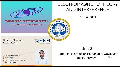 Unit-3 Numerical Example on Rectangular waveguide and Plane wave