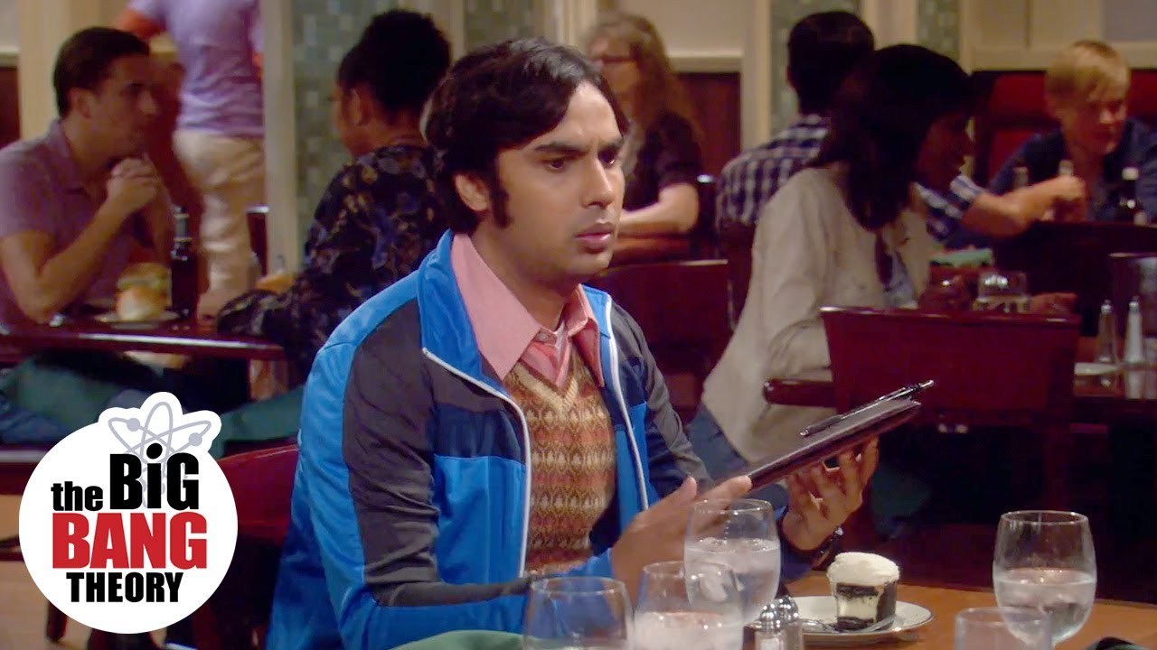 Raj Gets Stuck with the Bill | The Big Bang Theory - YouTube
