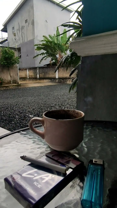 Hujan, Kopi, dan Rokok!! #perokoksantun #rainyday  #kopipagi