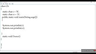Simple Core Java Program using Notepad