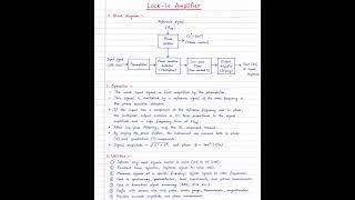 Lock-in Amplifier Block Diagram, Working and Applications |#mscphysics #crazyphysics #education