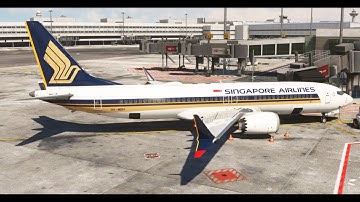 MSFS20 - IFly B38M - Fair Weather Arrival Into Singapore RW02L - SIAV Group - (SQ947)