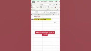 How to Unmerge Cells in Excel! #excel