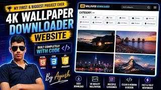 I Built a 4K Wallpaper Downloader Website Using HTML, CSS & JavaScript 🔥