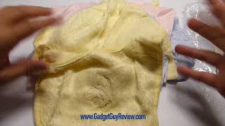 Bamboo Washcloths (set of 6) plus free bib - by Baby Bamboo