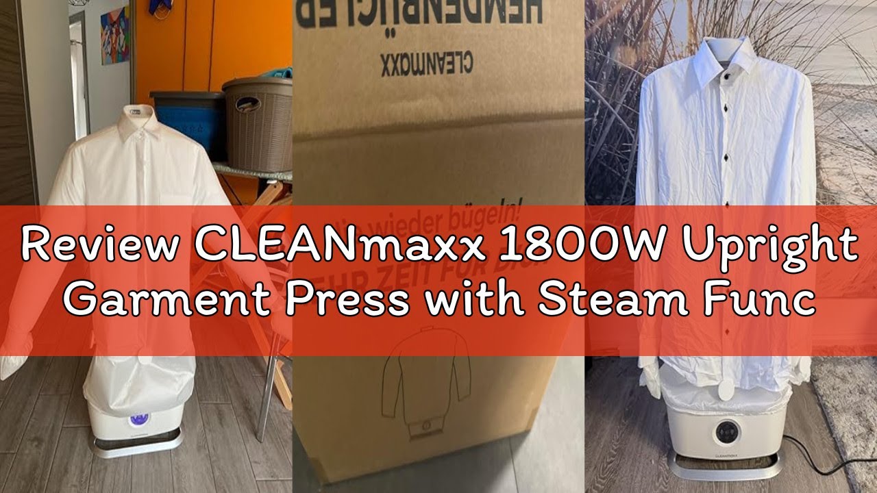Review CLEANmaxx 1800W Upright Garment Press with Steam Function
