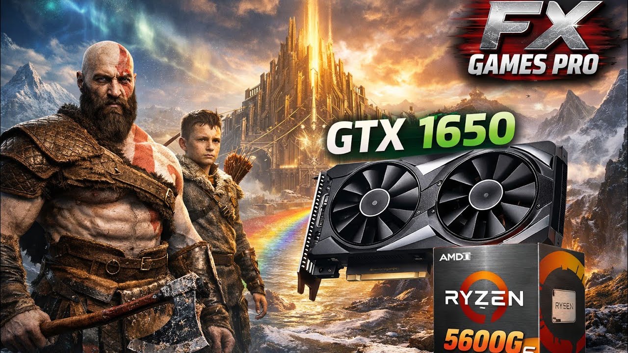 TESTE RÁPIDO // GOD OF WAR  //  GTX 1650 //  RYZEN 5 5600G  //