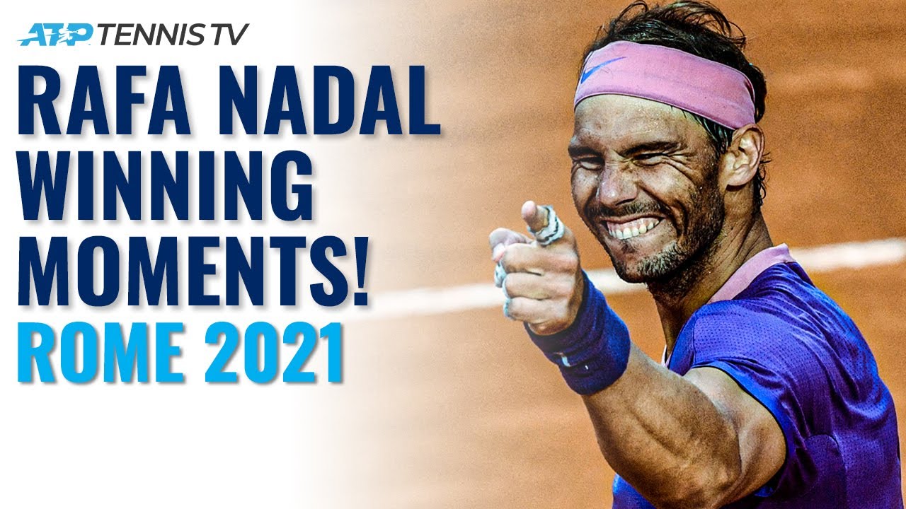 Rafa Nadal Championship Point, Interview and Trophy Lift Rome 2021