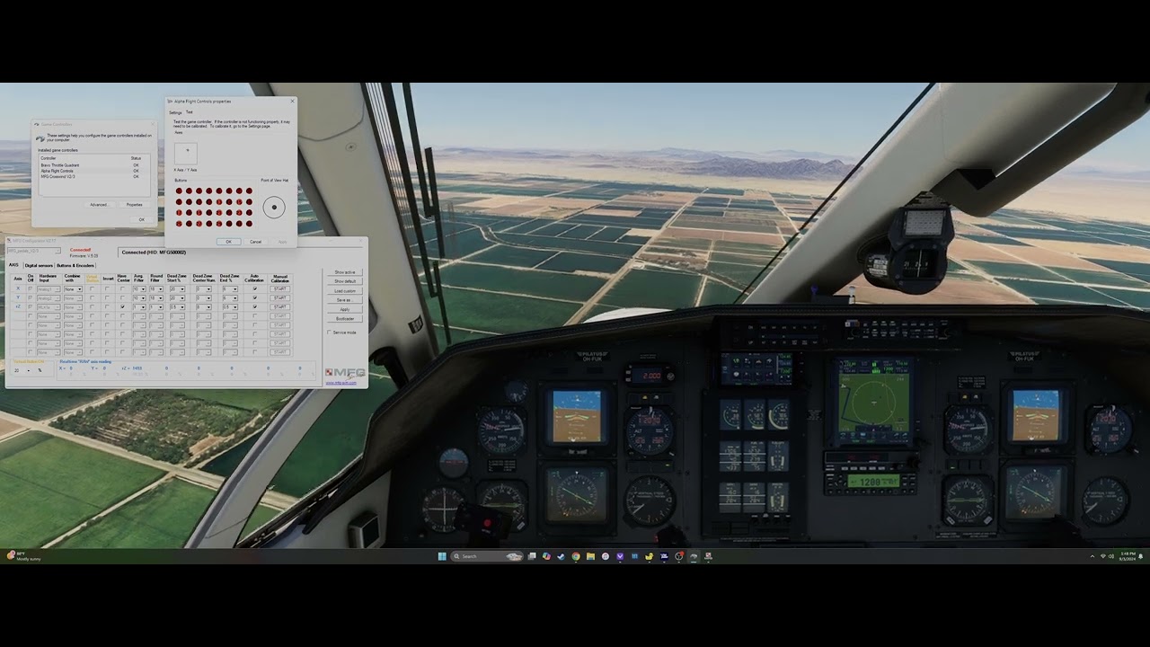 Sws Pc SWS PC-12 Flight Control Test - YouTube
