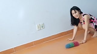Beautiful single mom cleaning room #194 - YouTube