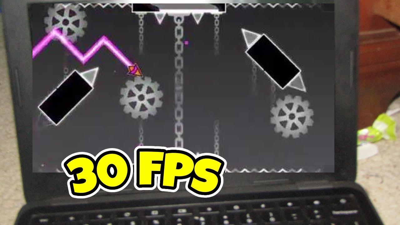 I played Geometry dash on 30 fps - YouTube