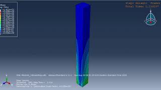 ABAQUS 2m Column El Centro Earthquake Animation