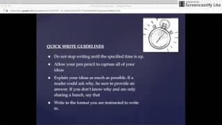 How to do a Quickwrite
