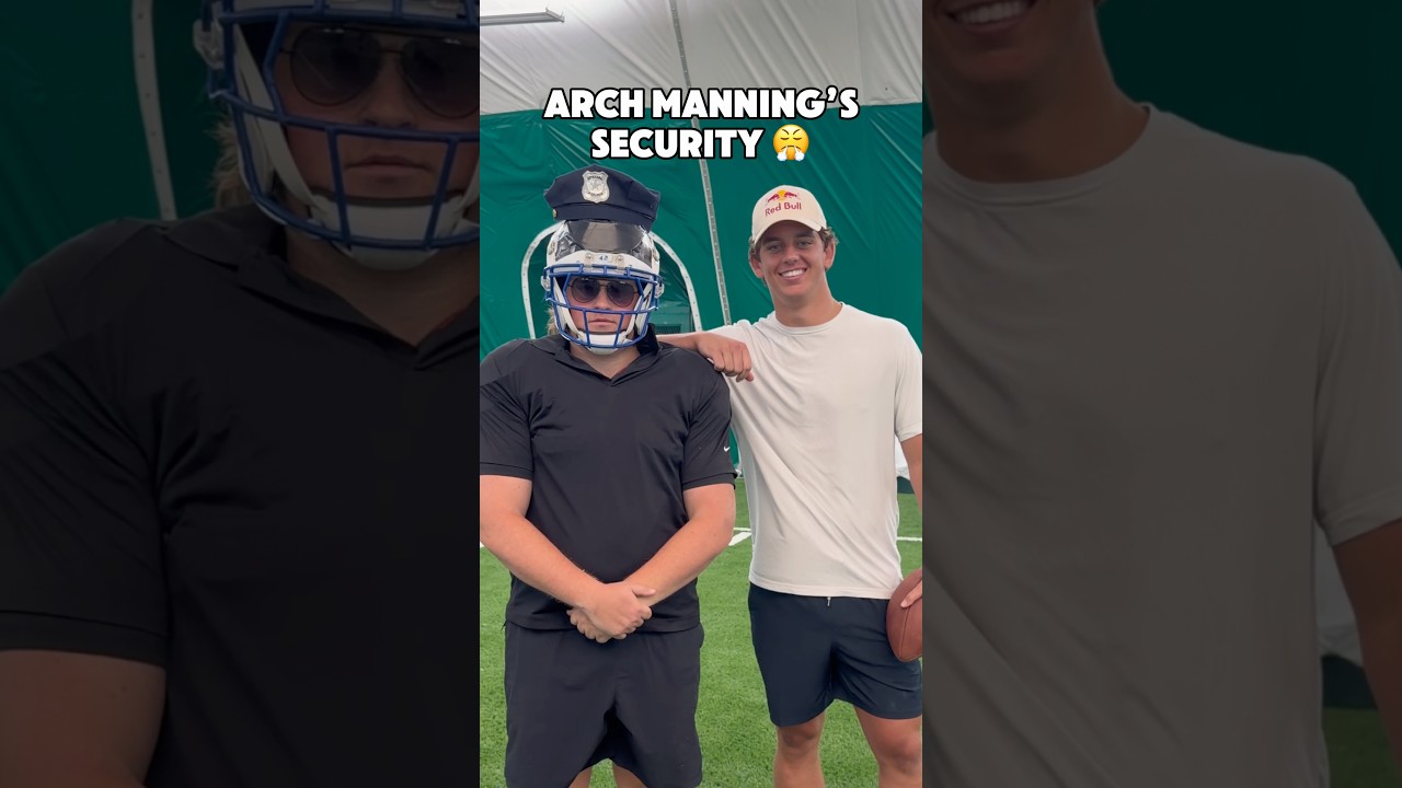 Don’t mess with Arch Manning and his security team😂🏈 👮‍♂️ @StaffordBros2 @redbullusa