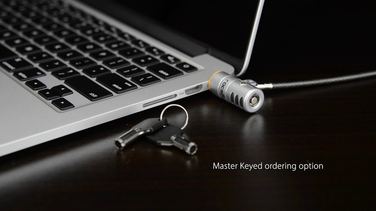 Rocstor Rocbolt Premium USB Type-A Security Cable Keyed Lock - YouTube