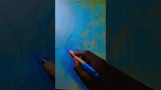 cute girl with mask drawing #viral #art #mask🏃♀️😍