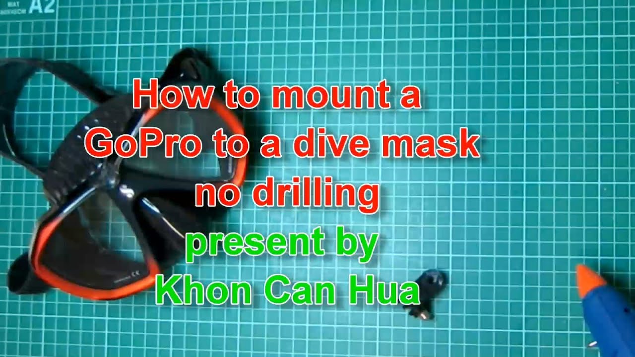 DIY how to make GoPro diving mask mount no grill YouTube