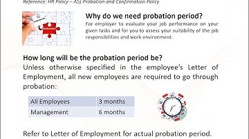 Section A Probation and Confirmation