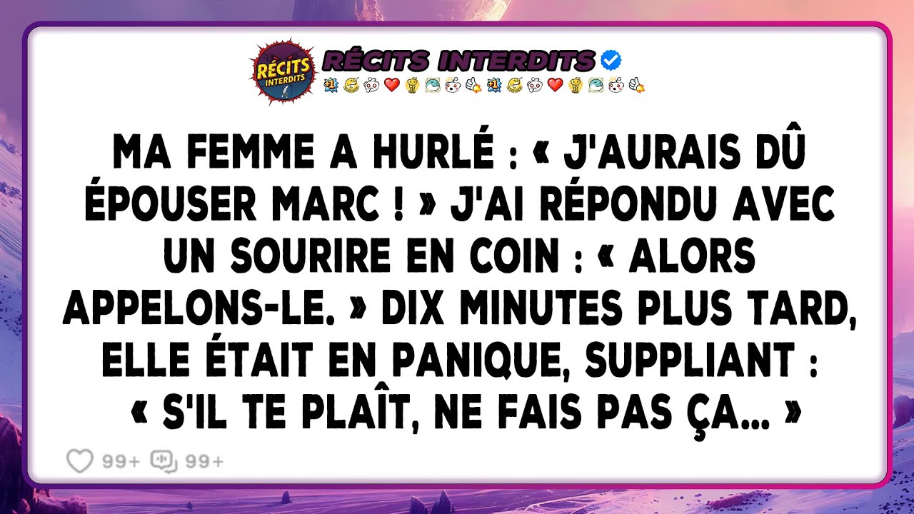 Elle A Hurlé: «J'aurais Dû Épouser Marc!» Ma Réponse L'a Laissée En Panique À La Table De La Cuisine