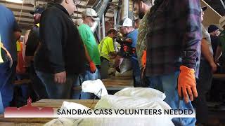 The Sandbag Cass Operation is Calling for Volunteers