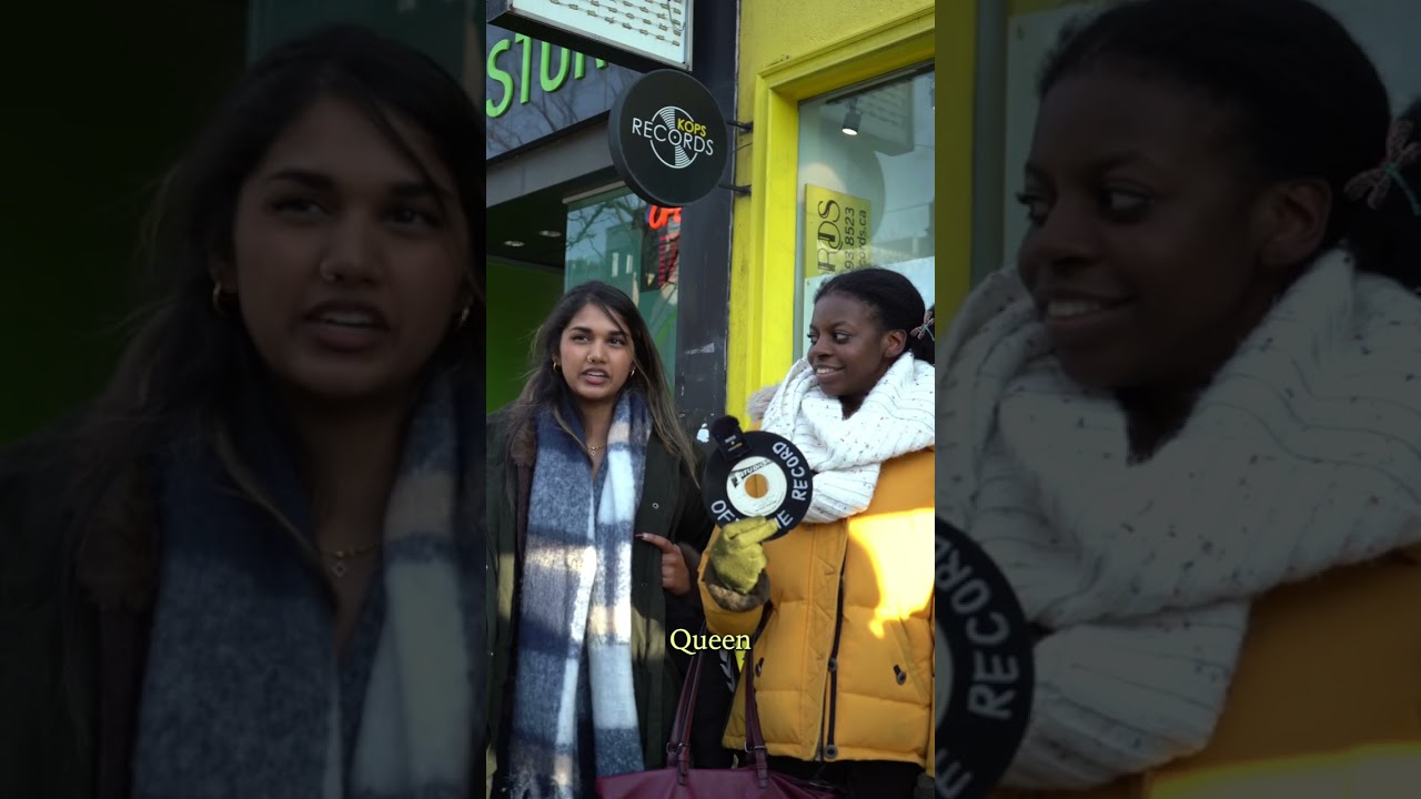 Asking record store patrons if they could go back in time to attend any concert in HISTORY!